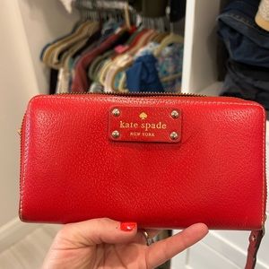Original Red Kate Spade long wallet
